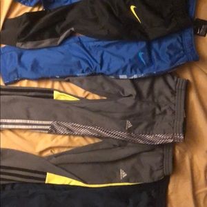 five pairs Adidas Nike under armour boys pants